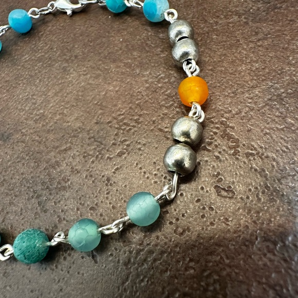 Handmade Different Colors Of Matt Agate Bracelet. - Picture 2 of 8